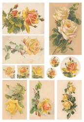 Салфетки д/декупажа 25*70 см рисовые ассорти