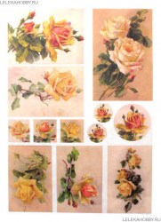 Салфетки д/декупажа 35*50 см ассорти RENKALIK