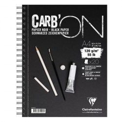 Скетчбук А5 120гр 975042С черная бумага Carbon