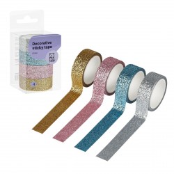 Скотч 1,5*2м декор. 4 шт 52073 Glitter Meshu