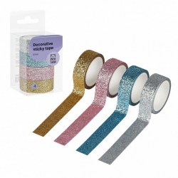Скотч 1,5*2м декор. 4 шт 55915 Glitter Meshu