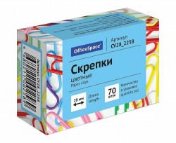 Скрепки 28мм цветные 2258 OfficeSpace