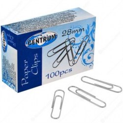 Скрепки 28мм никелир.круглые 80765 Centrum