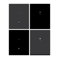 Тетрадь 48л Monocolor Black Concise 12234 клетка BG