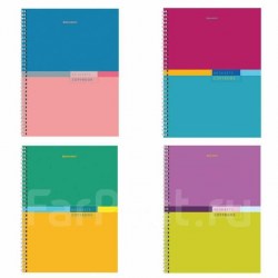 Тетрадь 80л А4 Color 404055 клетка на пружине Brauberg
